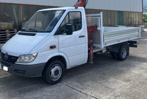 Autocarro Mercedes Sprinter 411 con gru